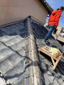 春日部市にて屋根修理・雨漏り修理（瓦屋根の葺き直し・漆喰工事）